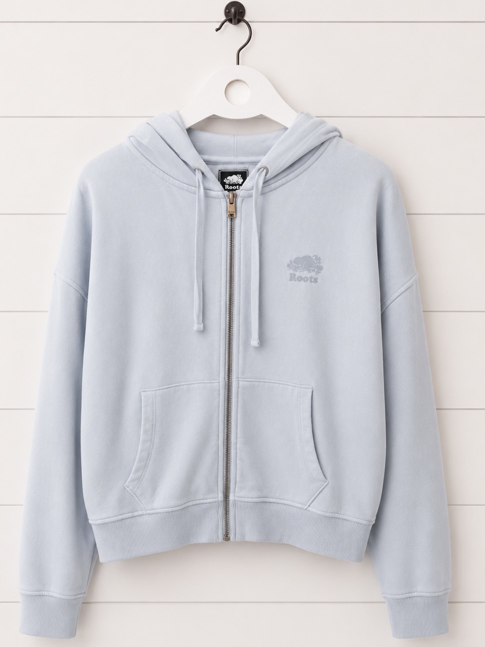 Roots Pale Blue Full-Zip Hoodie